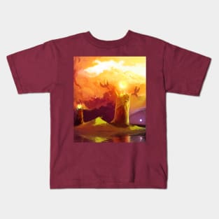 Dragons and Towers Kids T-Shirt